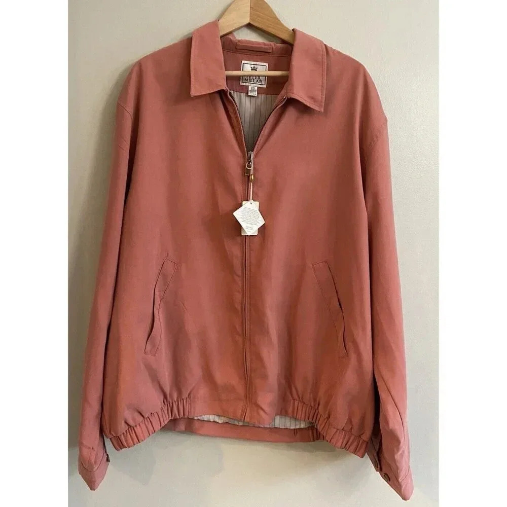 NWT Peter Millar Jacket Teflon Full Zip Coral Salmon Size XXL New